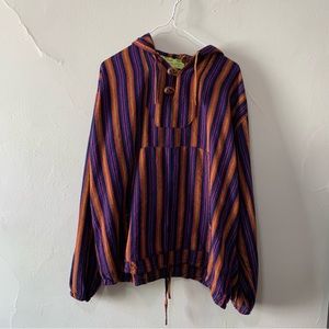 Fair Trade striped poncho
